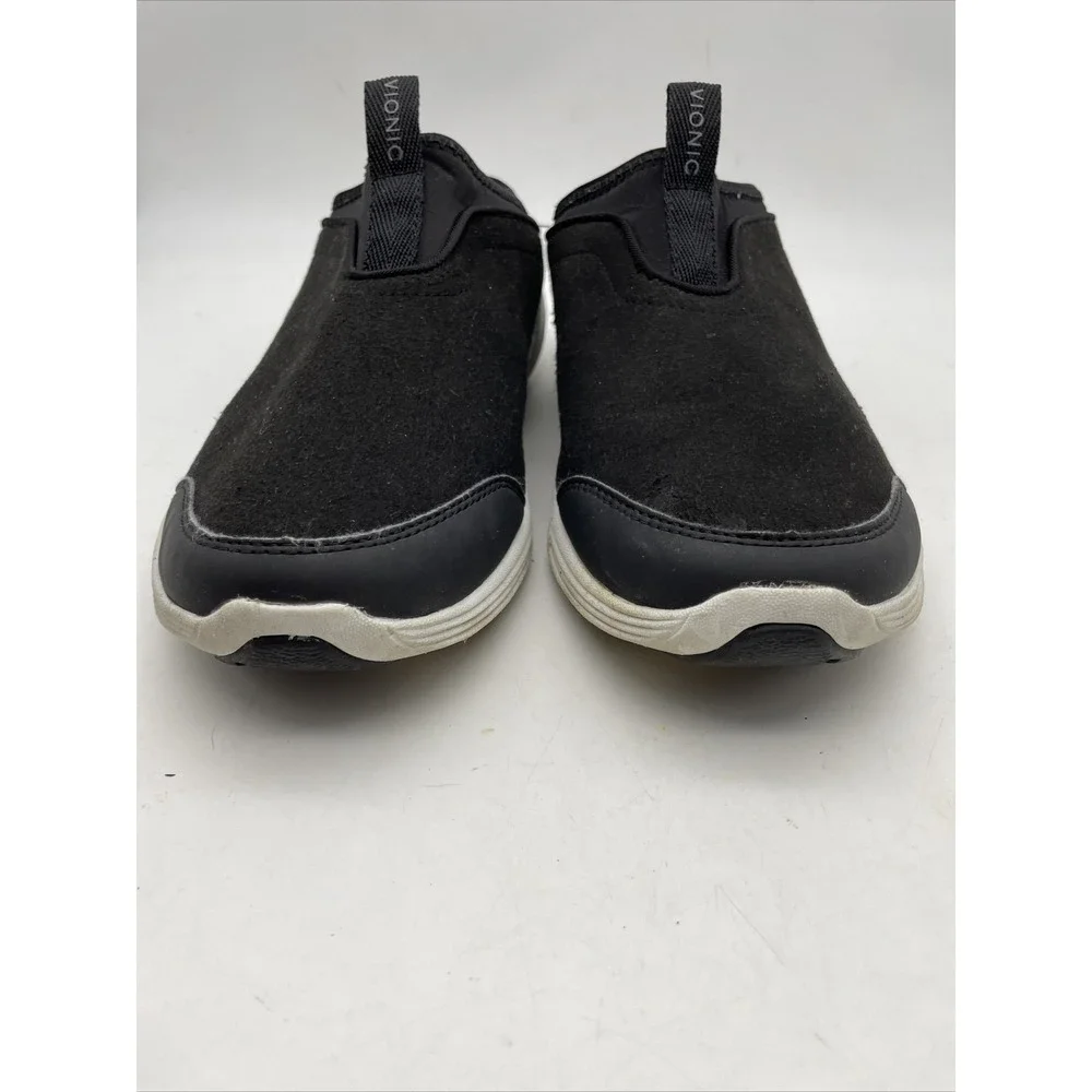 Vionic Adell Black‎ Suede Comfort Slip-on Flat Shoe Women's sizes 9.5